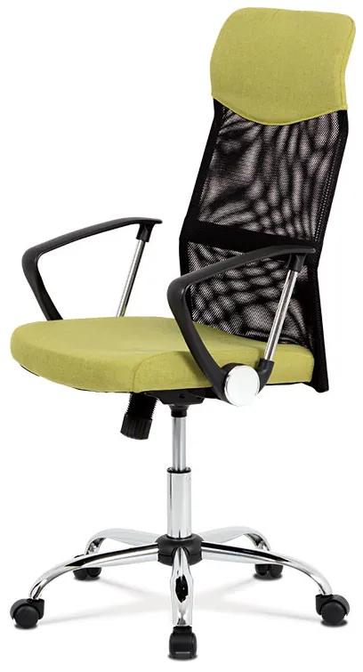Kancelárska otočná stolička POND na kolieskach — chróm, látka, viac farieb Modrá