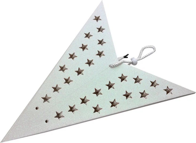 Biela závesná vianočná papierová hviezda XL - 90*20*90 cm