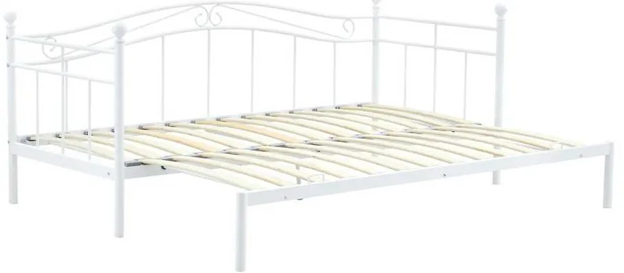 Rozkladacia posteľ Shallote 90/180 x 200 cm, biela