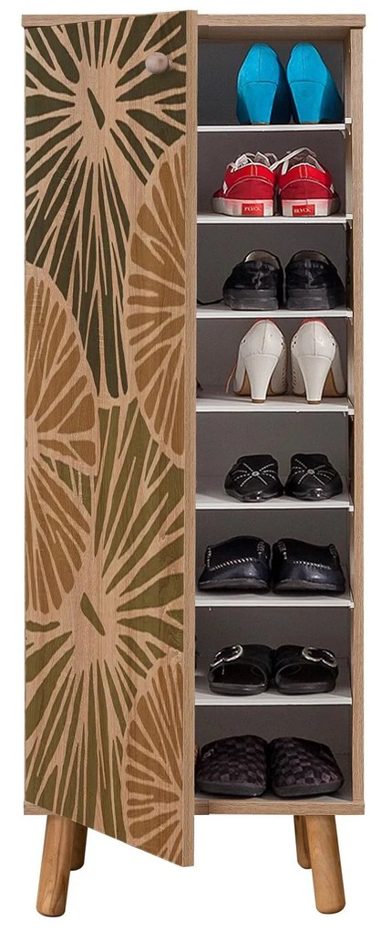 Predsieňová zostava Beside 29 (dub sonoma + zelená). Akcia -18%. Vlastná spoľahlivá doprava až k Vám domov. 1093993