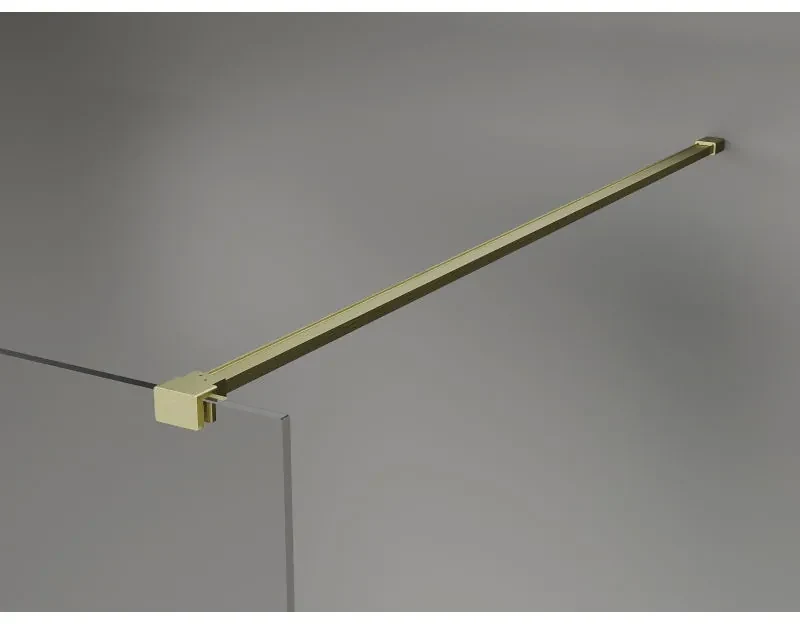 Mexen Lunar sprchová stena pravá 150 x 200 cm, 8mm číre sklo, zlatá matná, 830-150-000-55-00-P