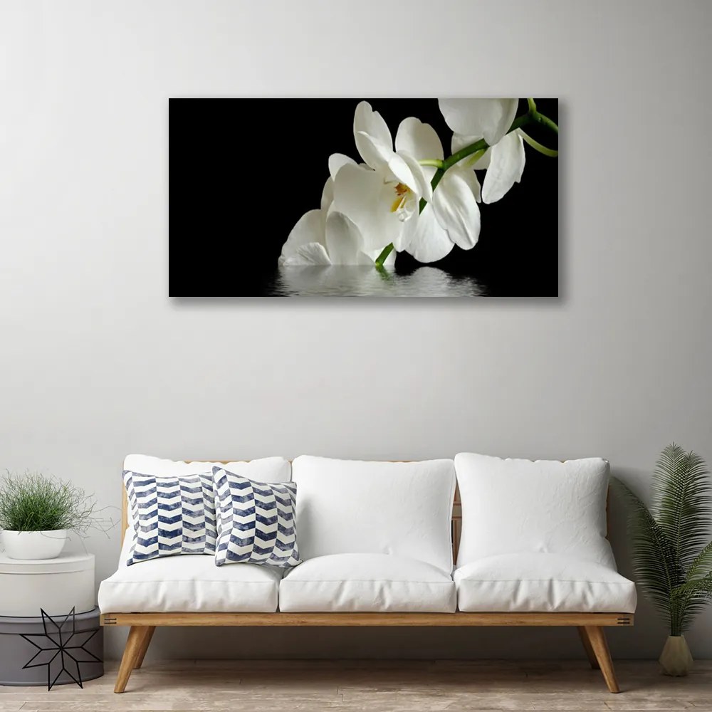 Obraz Canvas Orchidea vo vode kvety 120x60 cm