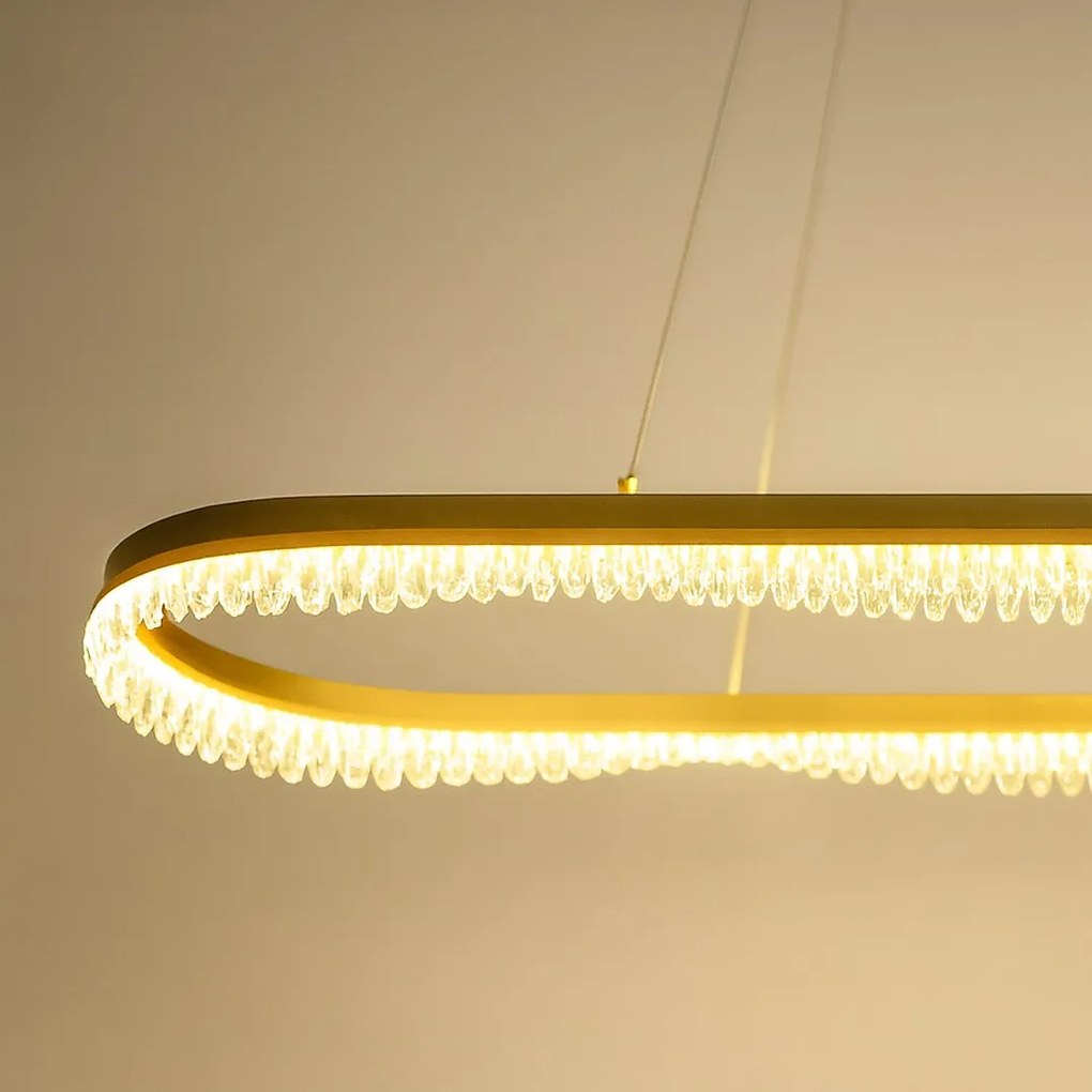 Závesné LED svietidlo Preciosa, 1x LED 45w, 4000k, g