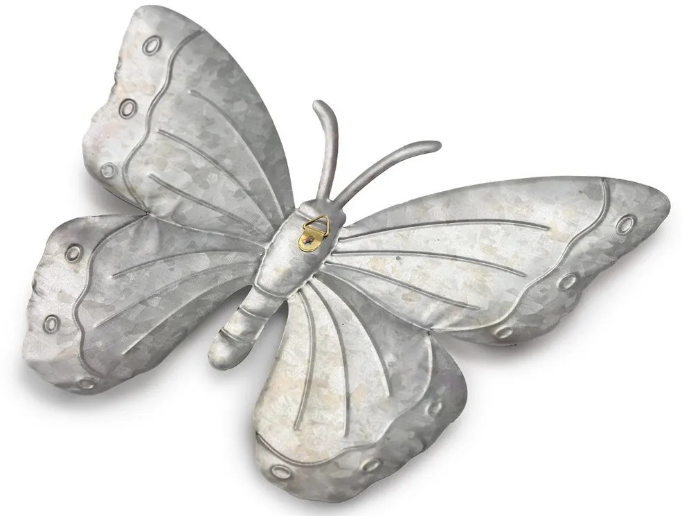 Nástenná kovová dekorácia motýľ BUTTERFLY 40 cm - viac farieb Farba: Fialová