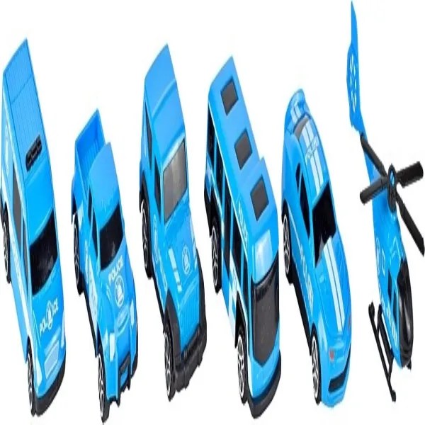 Nákladné policajné auto s vozidlami