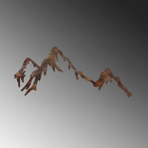 Nástenná dekorácia 45x70 cm hory kov