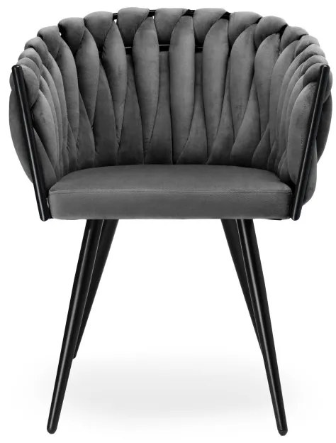Jedálenská stolička ASTON zamatová, grafitová