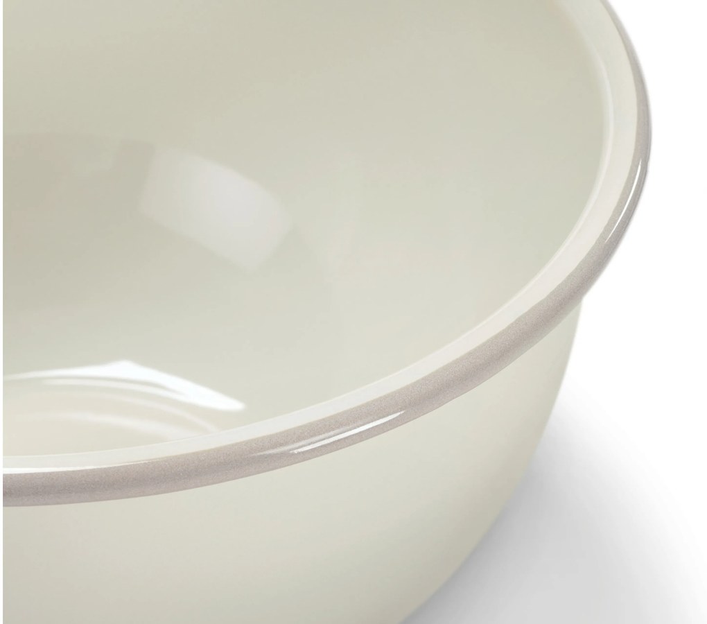 Smaltovaná misa s vekom na servírovanie a prípravu pokrmov