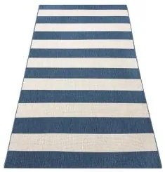 styldomova Šnúrkový koberec sizal flat 48644591 pásy modro/béžový