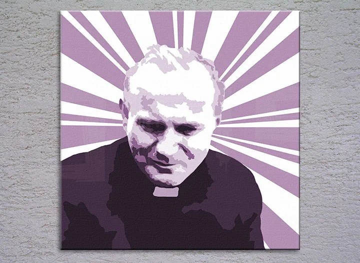 Ručne maľovaný POP Art obraz JÁN PAVOL II. | rôzne rozmery
