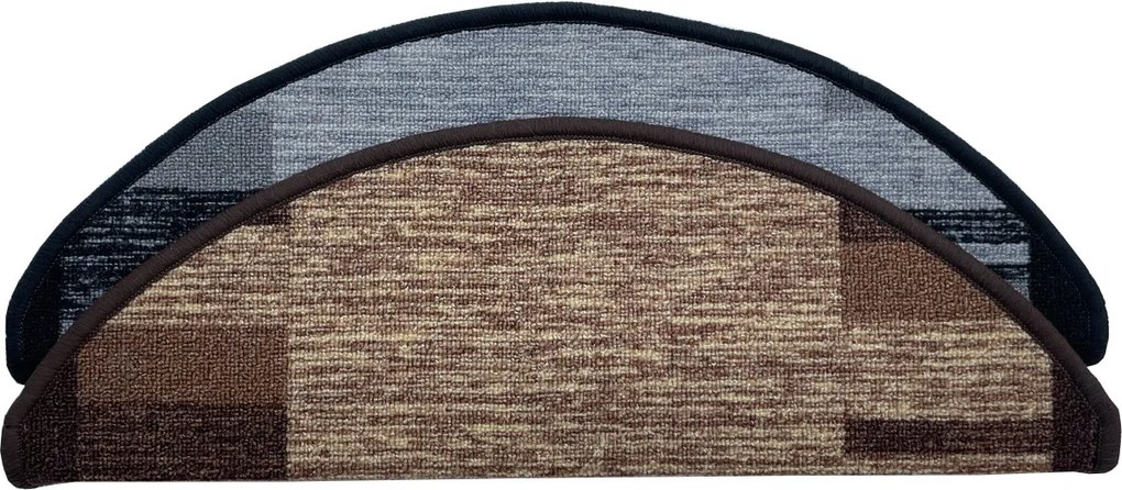 Nášľapy na schody Geneve hnedý polkruh, samolepiaci - 28x65 polkruh (rozmer vrátane ohybu) Vopi