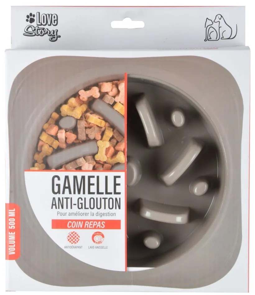 Plastová protihltacia miska pre psa – Love Story