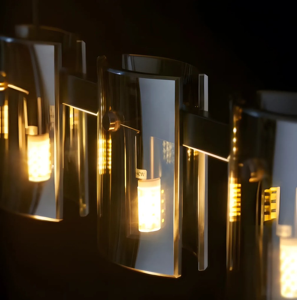 Toolight Toolight, stropné svietidlo 5xG9, APP1706-5CP, čierna-šedá, OSW-04312