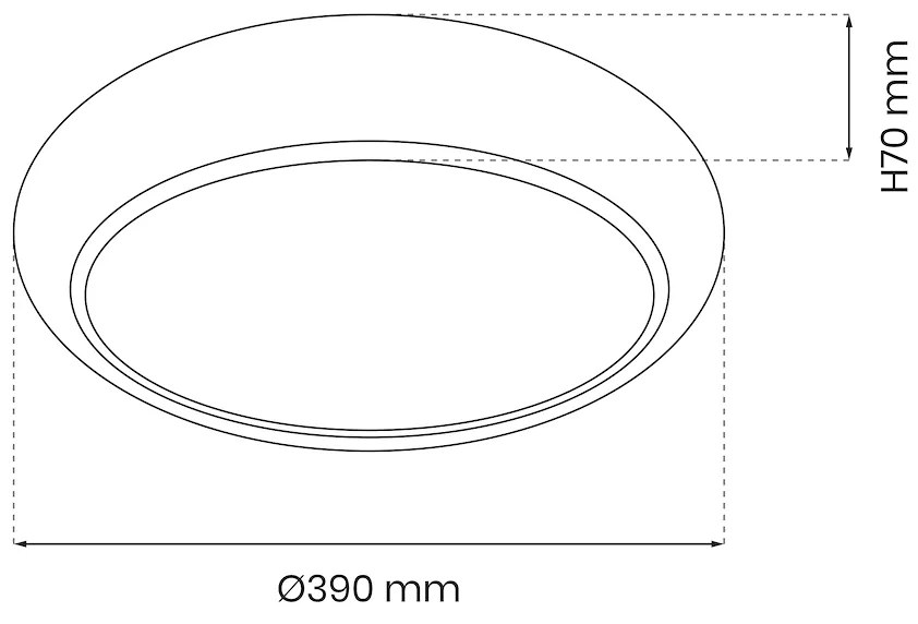 Stropné LED svietidlo Gea, 1x LED 36w, 3000-6000k, g, s ovládačom