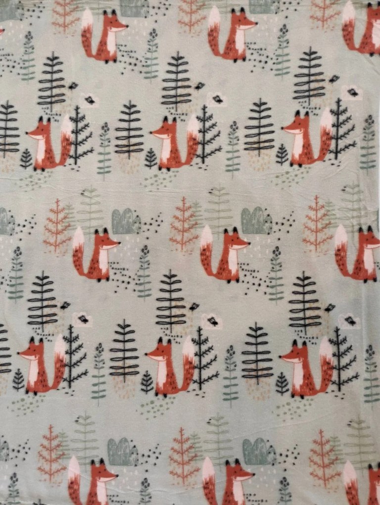 Deka Fleece Vianočná Líšky 150x200cm