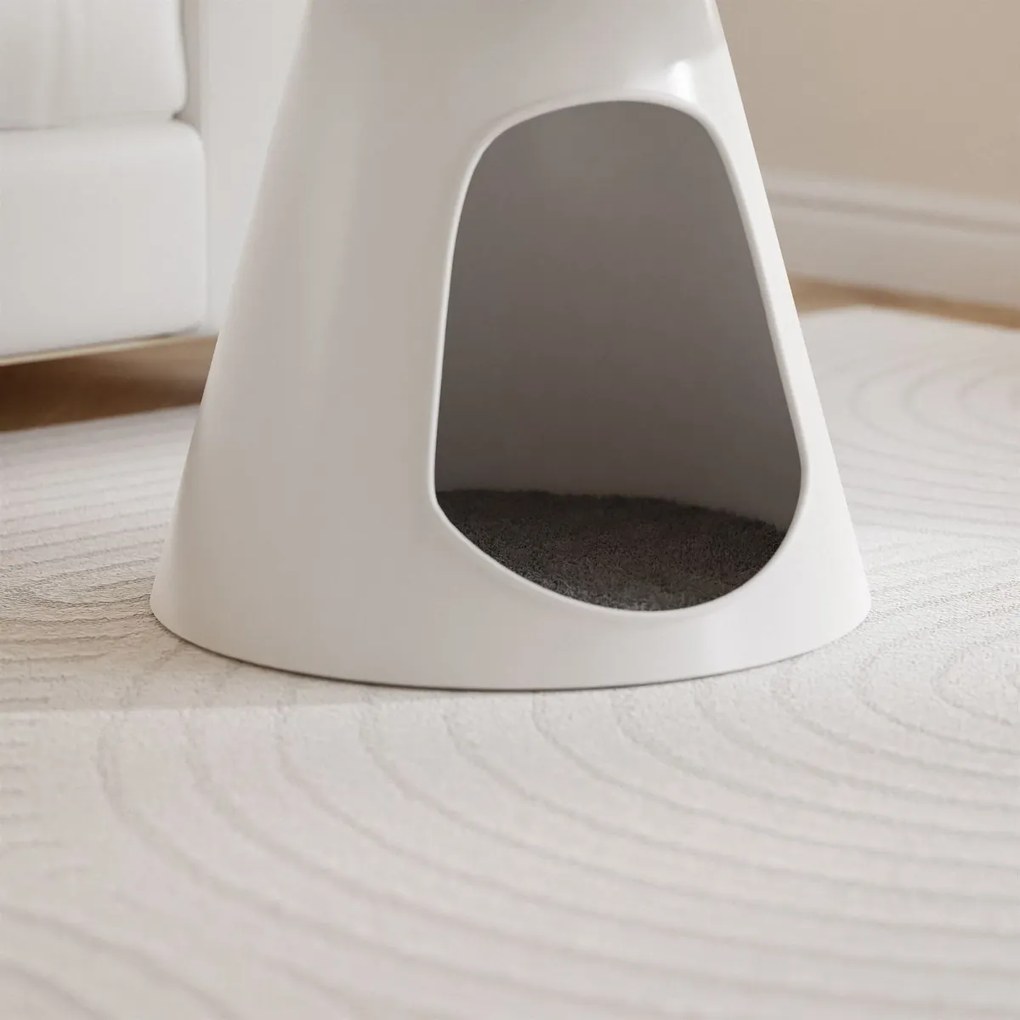 KONFERENČNÝ STOLÍK POPPY BIELY + MRAMOR