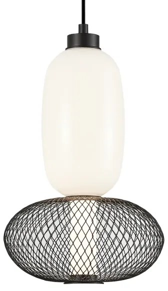 LED Luster na lanku ARAME LED/15W/230V pr. 22 cm čierna