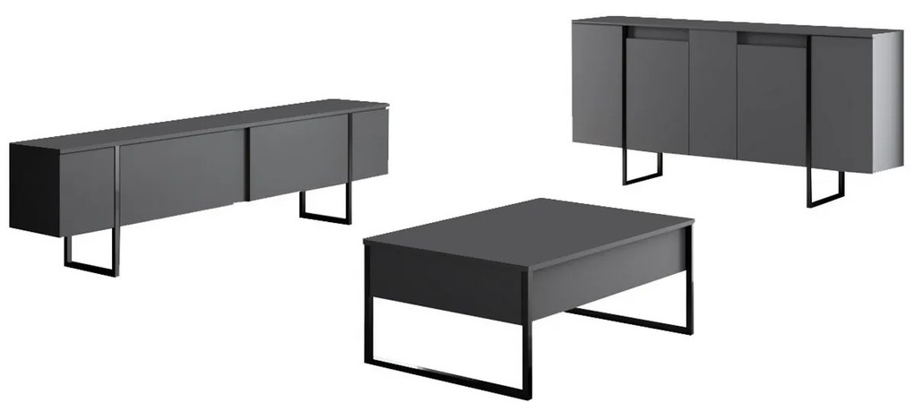 Skrinka Luxe Anthracite and Black