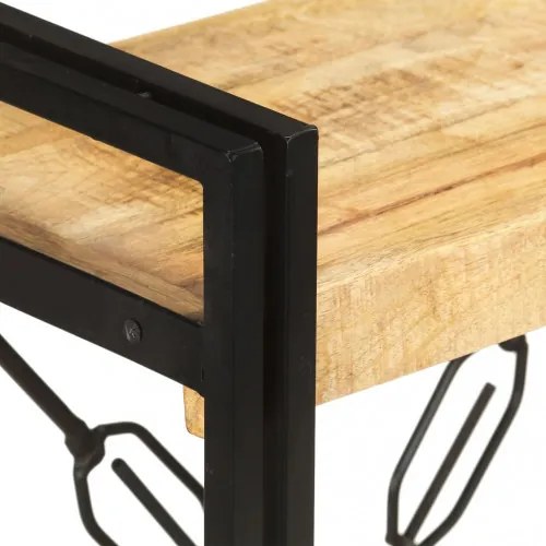 vidaXL Knižnica s 3 policami 90x30x80 cm mangovníkový masív-