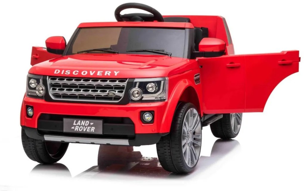 RAMIZ ELEKTRICKÉ AUTÍČKO -LAND ROVER DISCOVERY - NELAKOVANÉ ČERVENÉ - 2x25W MOTOR - 12V/7Ah,BATÉRIA - 2022