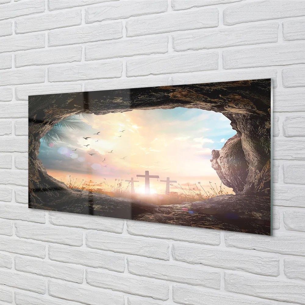 Nástenný panel  Cave prekročí vtáky 100x50 cm