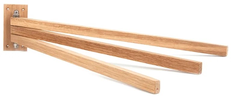 Vešiak na uteráky s 3 háčikmi, dub