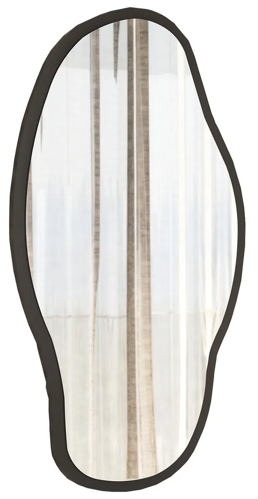 Dekoratívne nástenné zrkadlo Couldy 85x45 cm čierne
