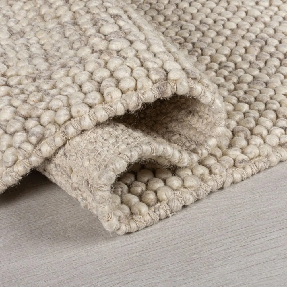 Svetlosivý ručne tkaný koberec s prímesou vlny 160x230 cm Minerals – Flair Rugs