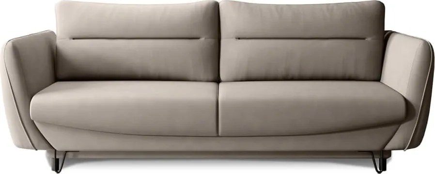 Béžová ženilková rozkladacia/s úložným priestorom pohovka 236 cm Silva – ELTAP