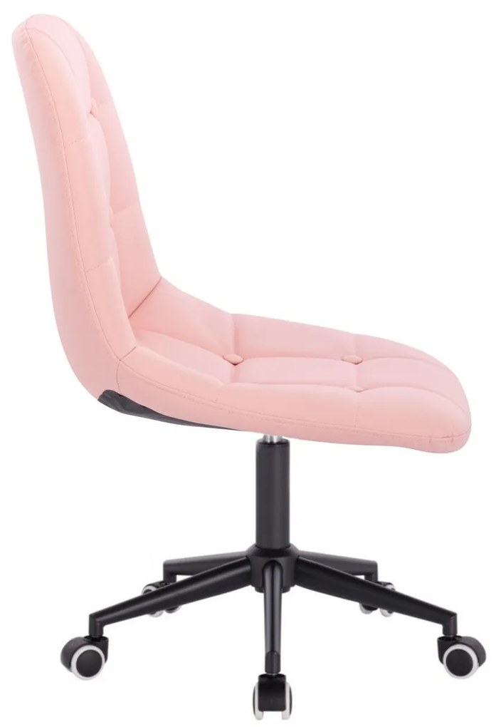 LuxuryForm DESIGN Stolička SAMSON na čierne podstave s kolieskami - ružová