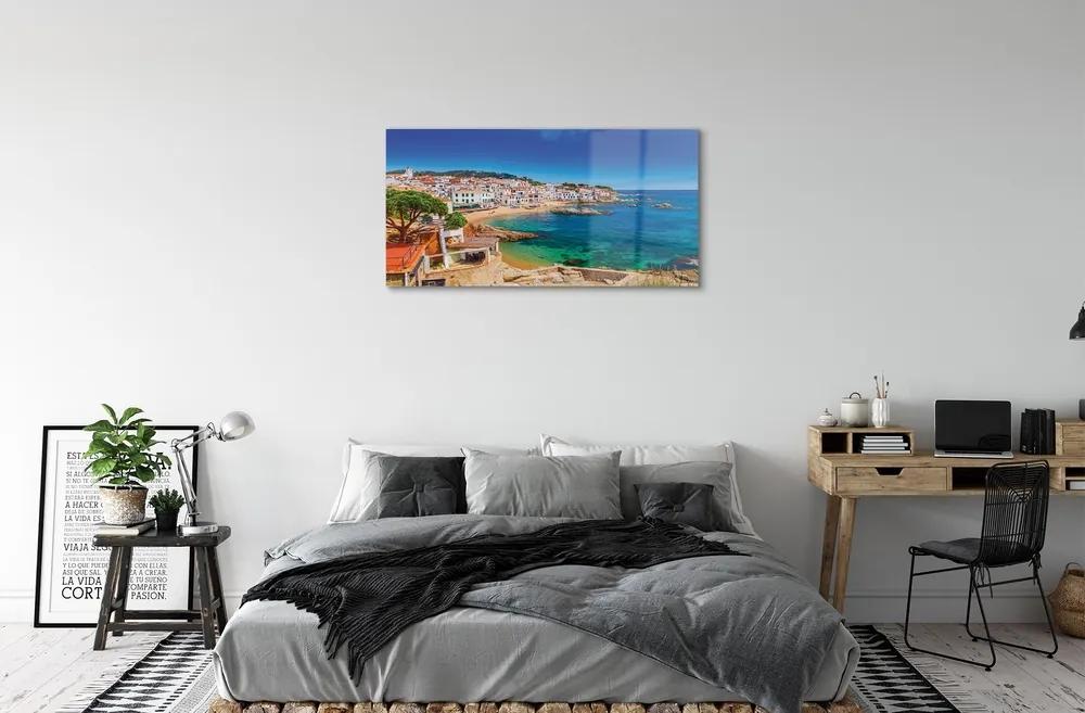 Sklenený obraz Španielsko coast beach city 100x50 cm