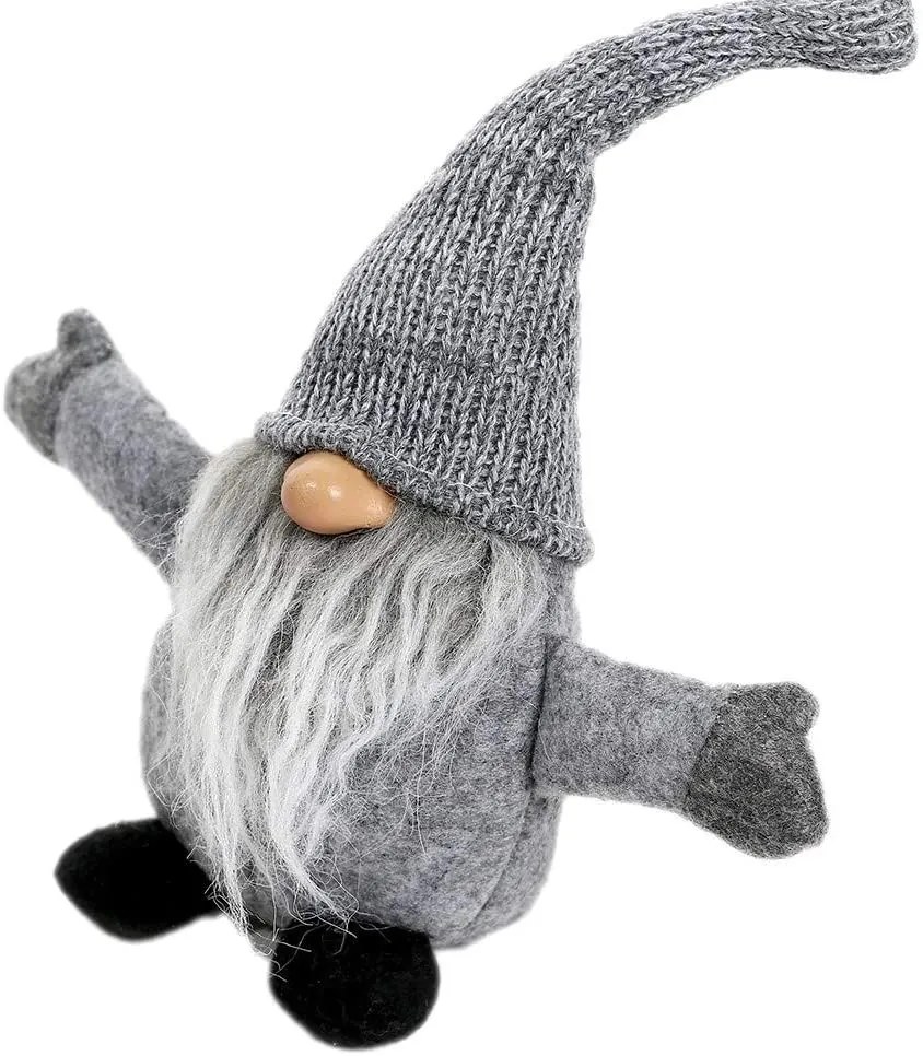 Vánoční skřítek ELF 045 - 35 cm šedý