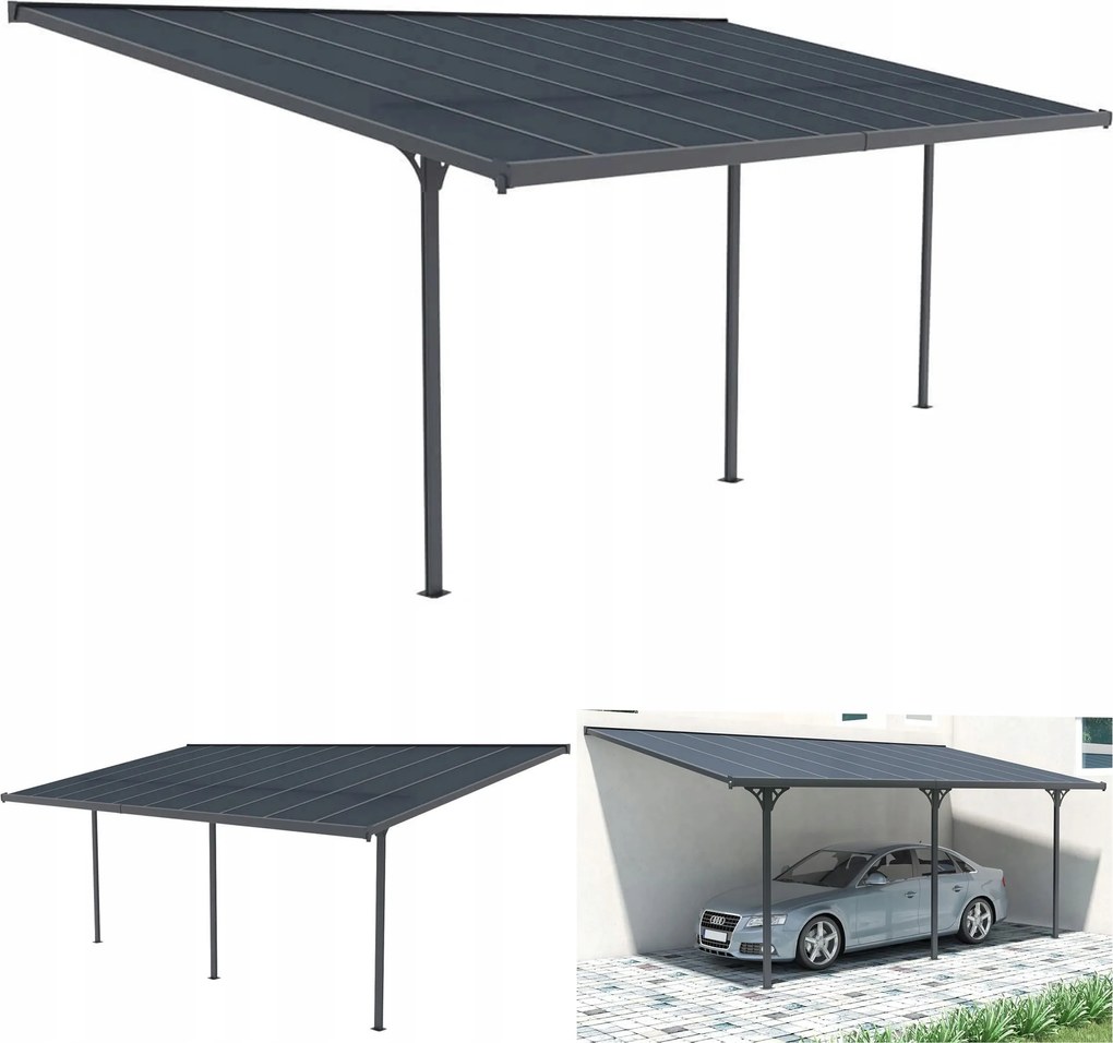 Terasový prístrešok Záhradné zastrešenie Veľký Garážový altánok 6x3 m