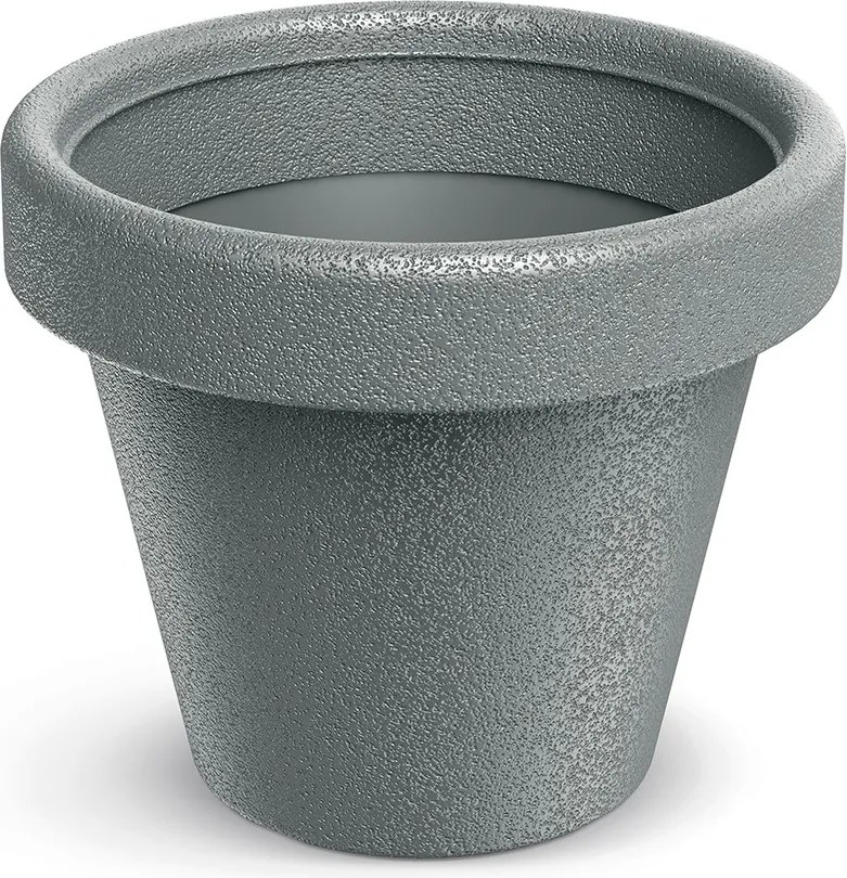 Plastový kvetináč originálny šedý matný