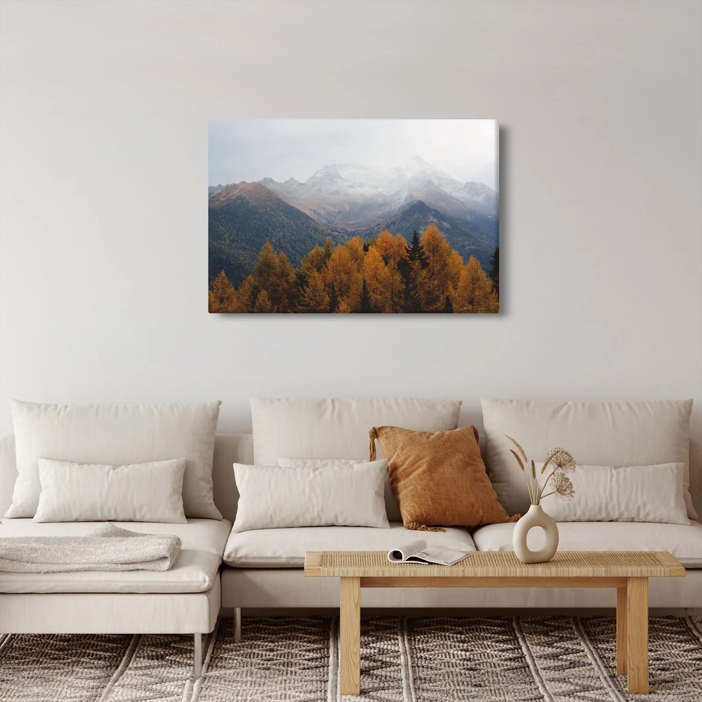 Obraz - Výhľad na hrebene hôr (90x60 cm)