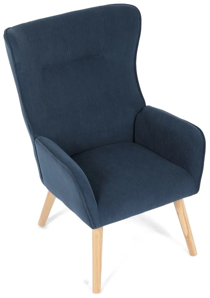 Kreslo s ušami BLUE2, modrá