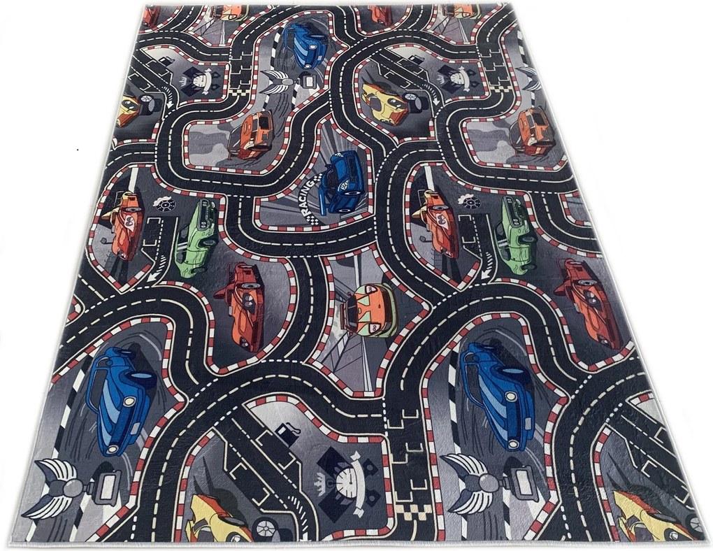TA Koberec B-605 FLANNEL PRINTED Sivý Obdĺžnikový Rozmer: 160x230 cm