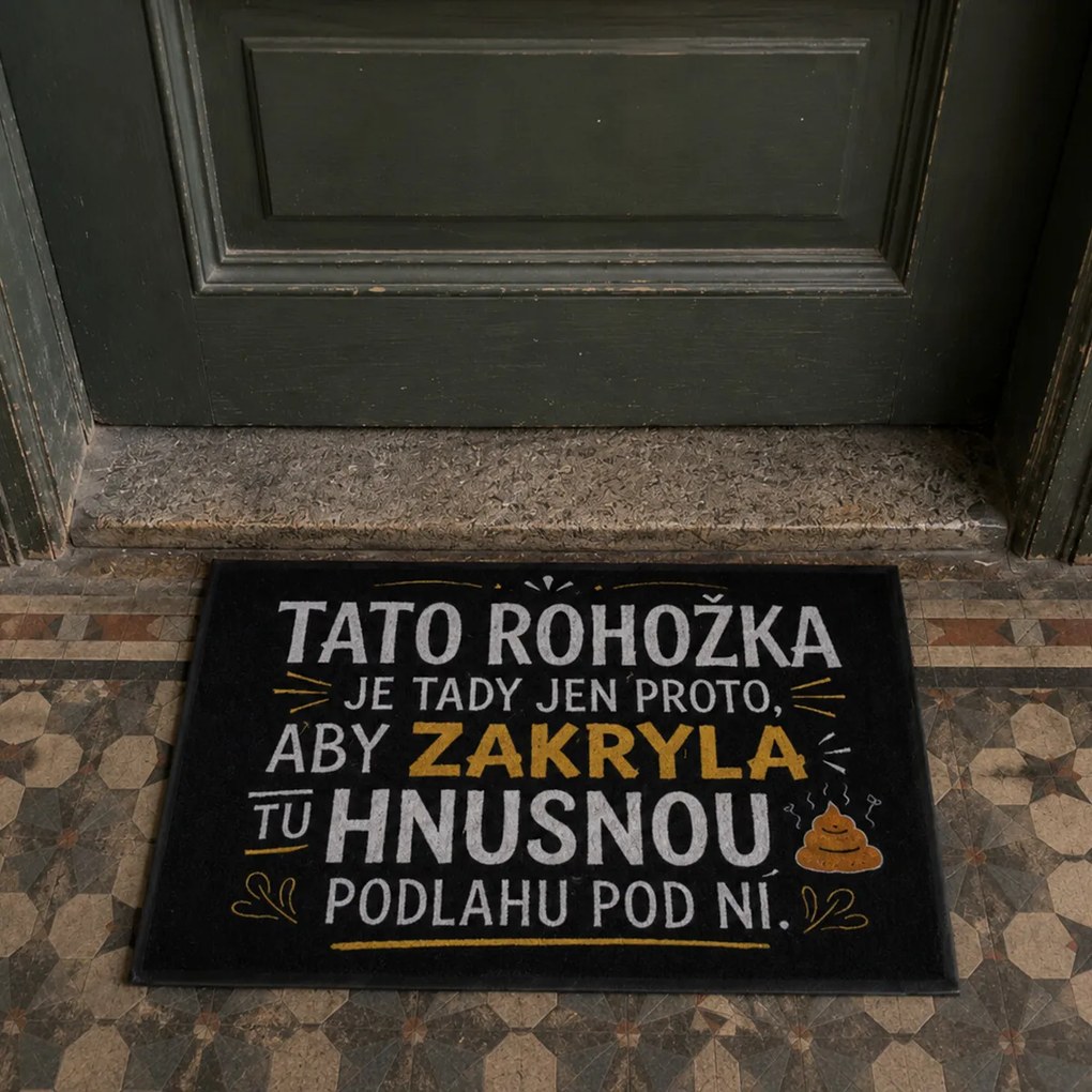 Mercury Flooring, Rohožka Hnusná podlaha 40x60 cm, 40x60, čierna