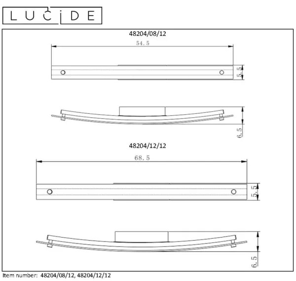 Lucide 48204/12/12 - LED Nástenné svietidlo BOAZ LED/12W/230V IP21