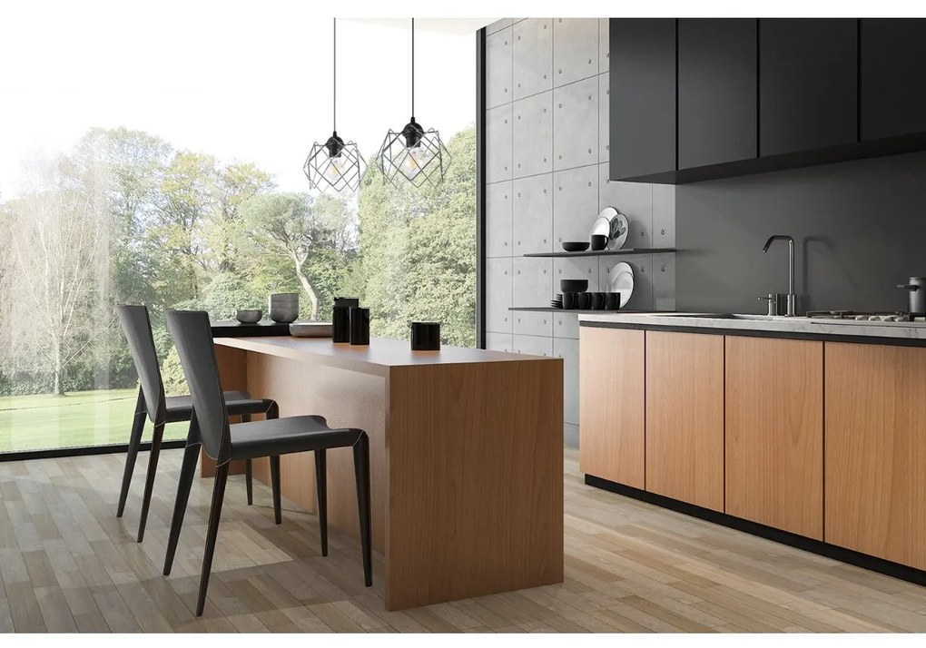 Závesné svietidlo Stella, 1x chrómové drôtené tienidlo