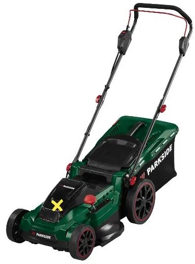 Parkside®  Aku kosačka Prma 40-Li D2 + 2x Akumulátor 20 V/4 Ah PAP 20 B3 + Dvojitá nabíjačka 20 V/4,5 A Pdslg 20 B1  (800009635)