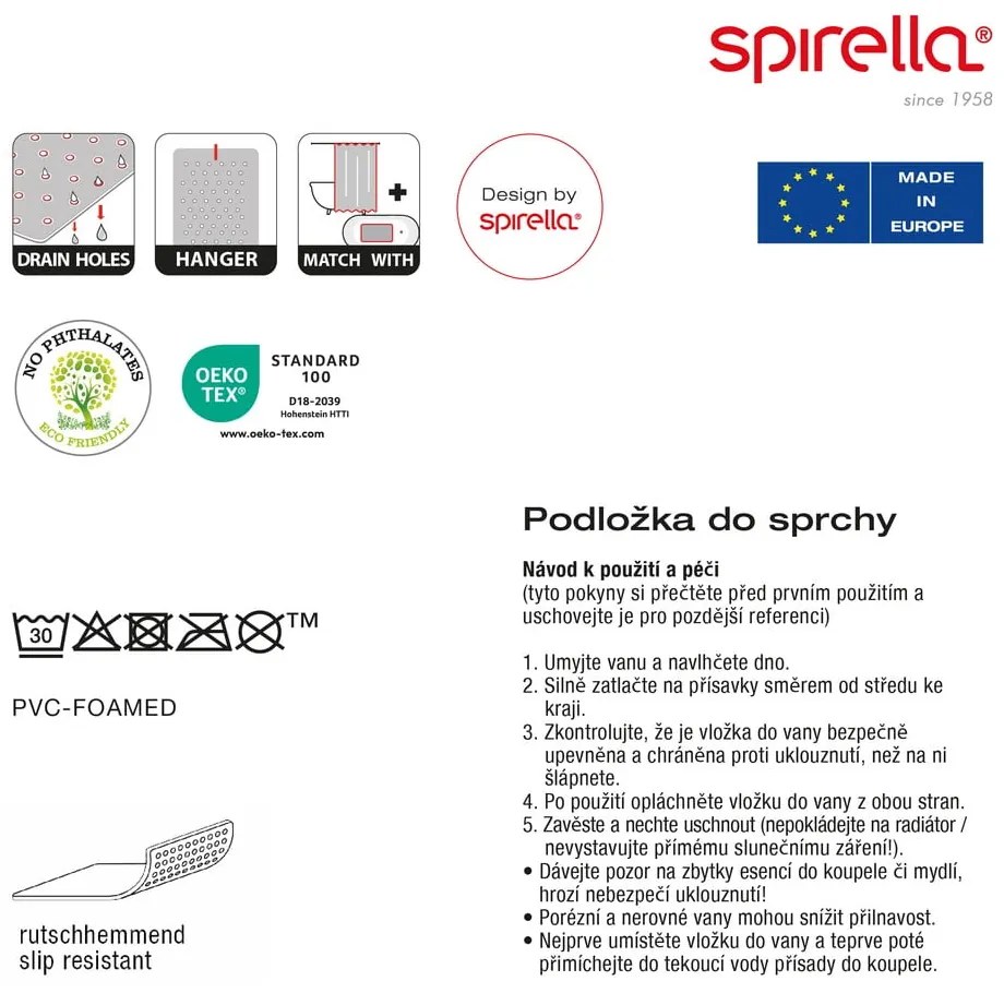 Protišmyková podložka do sprchy 55x55 cm Bang – Spirella