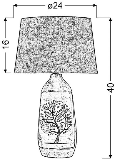 Candellux WALIA 1 Stolná lampa 40CM 1X60W E27 41-39187