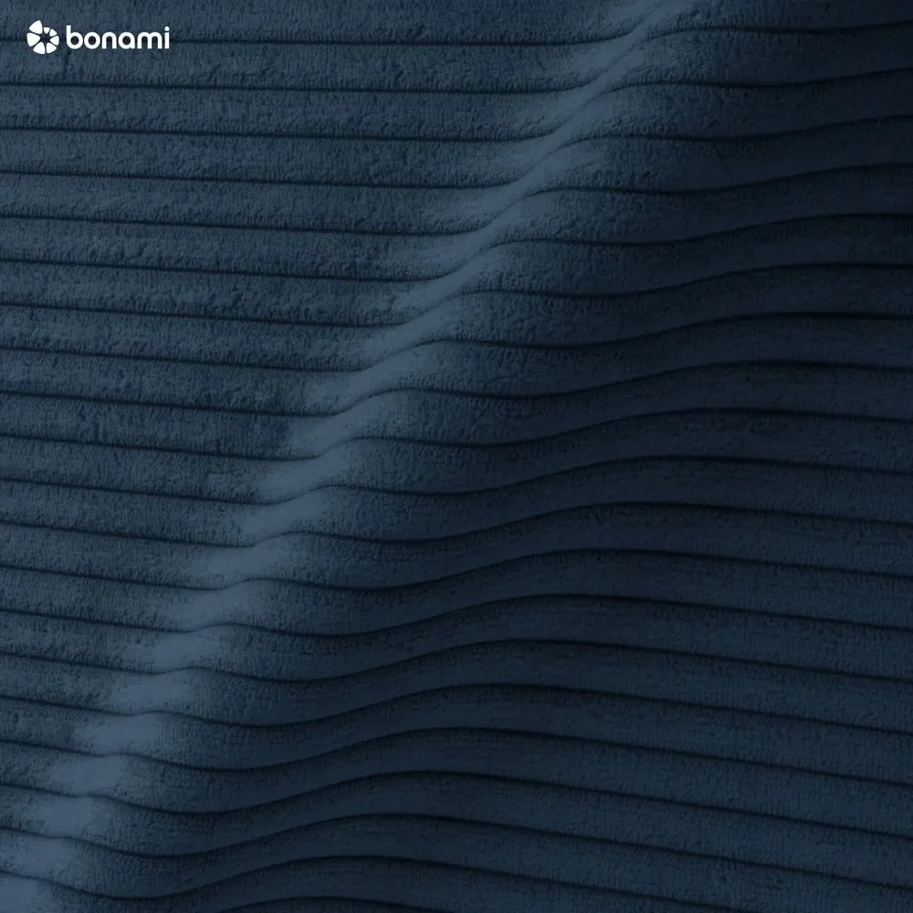 Modrá menčestrová rozkladacia rohová pohovka (ľavý roh/do tvaru "U") Tori – Bonami Selection