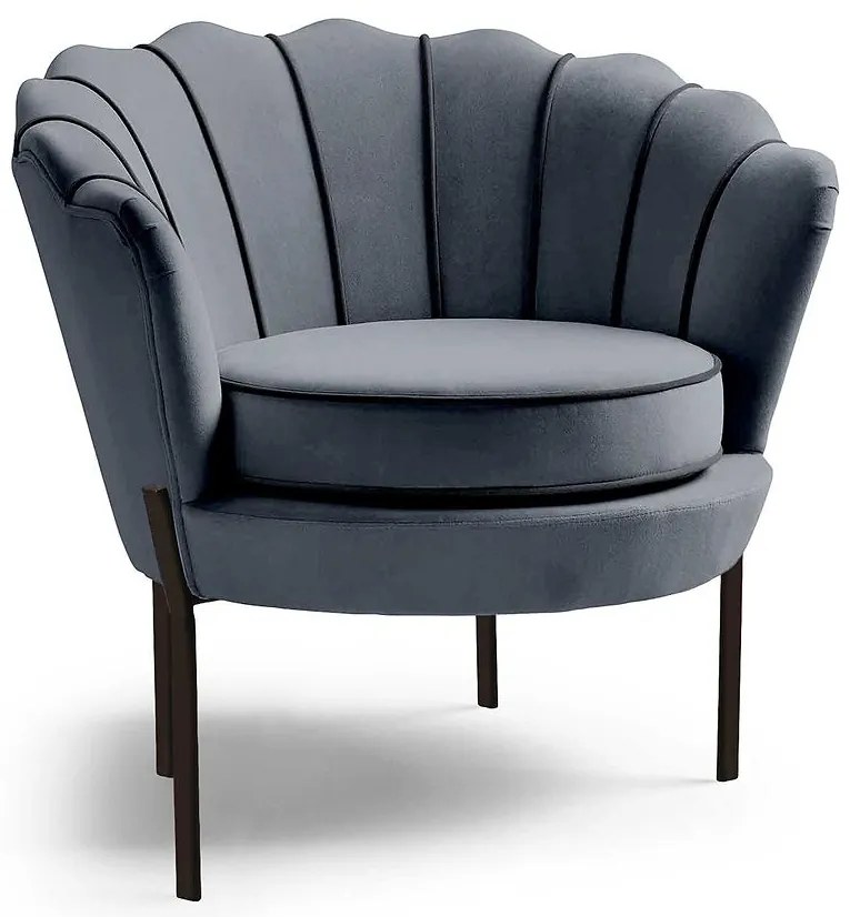 Kreslo Angelo sivá/čierna