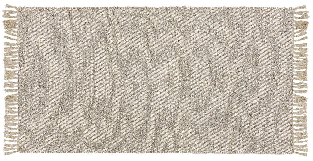 Jutový koberec 80 x 150 cm béžový ALADAG Beliani