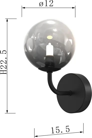 ONLI - Nástenné svietidlo PALOMA 1xG9/10W/230V čierna/dymová