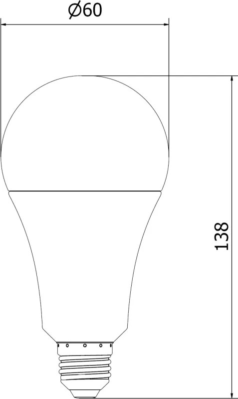 Mexen Nova, LED žiarovka E27, A70, 18W, studená - 6500K, 1890 lm - L100-E27-1865-01