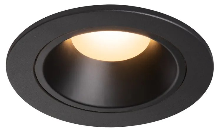 Stropné svietidlo SLV NUMINOS® DL S vnitřní LED zápustné stropné svietidlo čierna/čierna 3000 K 20° včetně listových pružin 1003793