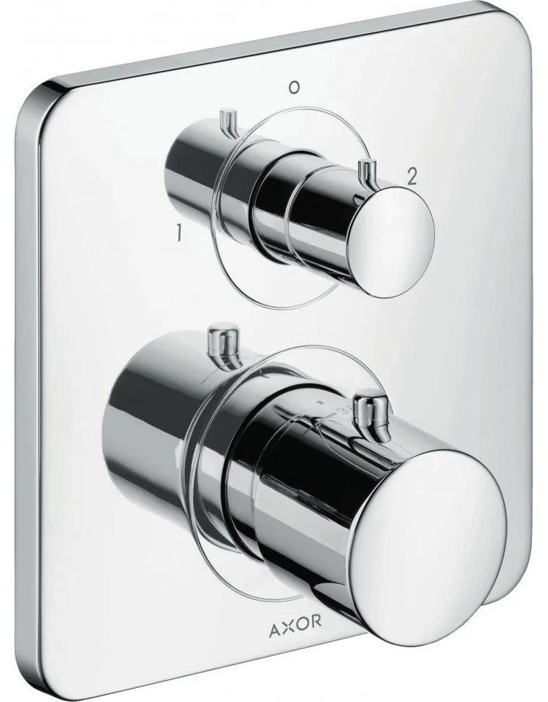 AXOR Citterio M termostat s podomietkovou inštaláciou, s uzatváracím a prepínacím ventilom, pre 2 výstupy, chróm, 34725000
